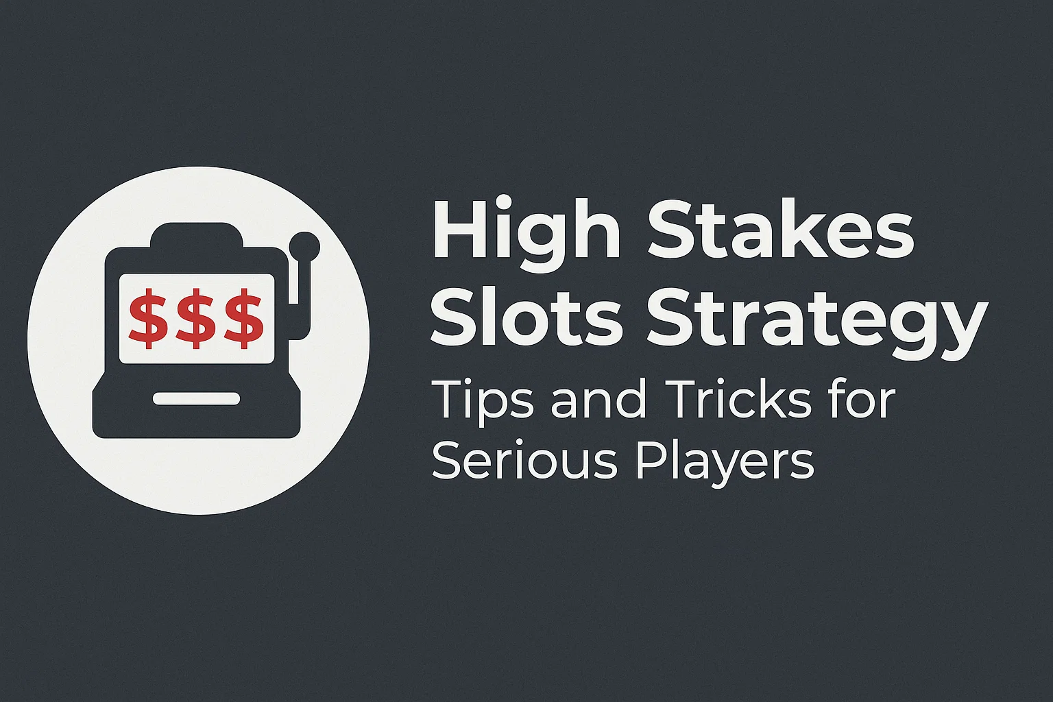 High Stakes Slots Strategy: Tips and Tricks for Serious Players